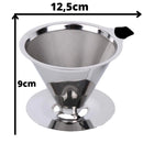 Coador Grande de Café Inox Reutilizável Tamanho 103 - Tora Design