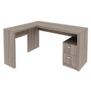 Mesa para Escritório de Canto 1,36x1,13mt 2 Gavetas ME4129  - Tora Design