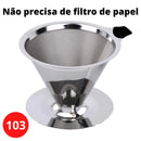 Coador Grande de Café Inox Reutilizável Tamanho 103 - Tora Design