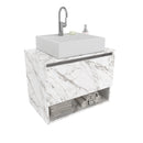 Balcão Gabinete Armário Suspenso 60cm SEM CUBA 1 Porta 1 Nicho Banheiro BN3606