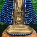 Escultura Nossa Senhora com Pérolas Azul e Dourado - Tora Design