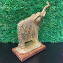 Escultura Elefante Dourado com Pedrarias - Tora Design