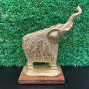 Escultura Elefante Dourado com Pedrarias - Tora Design