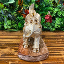 Escultura Elefante Pequeno Dourado com Pedrarias - Tora Design
