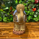 Escultura Elefante Dourado e Buda com Pedrarias - Tora Design