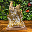 Escultura São Jorge Dourado e Branco - Tora Design