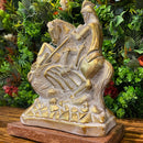 Escultura São Jorge Dourado e Branco - Tora Design