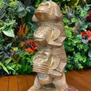Escultura Trio Macaco Sabedoria Dourado - Tora Design
