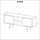 Rack para TV 42 Polegadas 2 Portas R1464 Natural e Palha - Tora Design