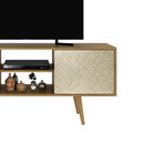 Rack para TV 42 Polegadas 2 Portas R1464 Natural e Palha - Tora Design