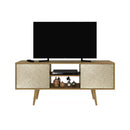 Rack para TV 42 Polegadas 2 Portas R1464 Natural e Palha - Tora Design