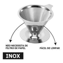 Coador Grande de Café Inox Reutilizável Tamanho 103 - Tora Design