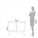 Balcão Buffet Retrô 2 Portas TB283 - Tora Design