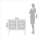 Balcão Curve 91cm com Tela Natural TB318 - Tora Design