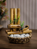 Fonte Bambu de Mesa Feng Shui Água Cascata Decorativa 26cm