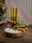 Fonte Bambu de Mesa Feng Shui Água Cascata Decorativa 26cm