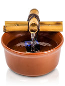 Bebedouro para Gato Fonte de Água em Cerâmica Bambu