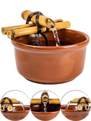 Bebedouro para Gato Fonte de Água em Cerâmica Bambu