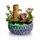 Fonte de Água Decorativa de Mesa Cascata Bambu em Resina