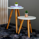 Conjunto 2 Mesas Auxiliares Redondas - Tora Design
