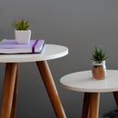 Conjunto 2 Mesas Auxiliares Redondas - Tora Design