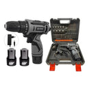 Furadeira e Parafusadeira Sem Fio 2 Baterias 12v + maleta e acessórios - Tora Design
