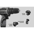 Furadeira e Parafusadeira Sem Fio 2 Baterias 12v + maleta e acessórios - Tora Design