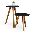 Conjunto 2 Mesas Auxiliares Redondas - Tora Design