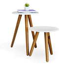 Conjunto 2 Mesas Auxiliares Redondas - Tora Design