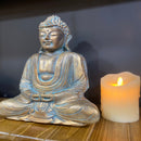 Buda Sidarta Meditando Cobre e Turquesa - Tora Design
