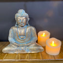 Buda Sidarta Meditando Cobre e Turquesa - Tora Design