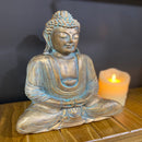 Buda Sidarta Meditando Cobre e Turquesa - Tora Design