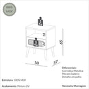 Mesa de Cabeceira Curve com Tela Natural TW48- Tora Design