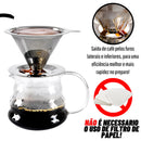 Coador Grande de Café Inox Reutilizável Tamanho 103 - Tora Design