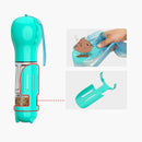 Garrafa dispenser compacta para pets 4 EM 1 - Armazene água, comida e sacolinha
