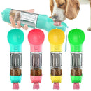 Garrafa dispenser compacta para pets 4 EM 1 - Armazene água, comida e sacolinha